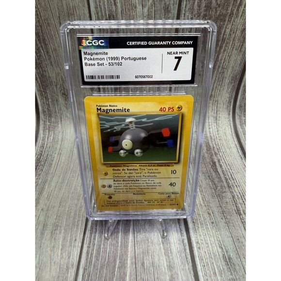 Magnemite Pokémon (1999) Portuguese Base Set - 53/102 CGC 7 Near Mint - Picture 1 of 10